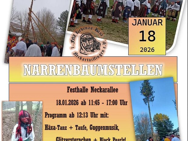 Narrenbaumstellen der Liebenau-Häxa Sonntag, 18.01.2026 Auftakt für unsere Glitzersternchen bei tollen Wetter und viel Publikum. Showtanz-Premiere der Black...